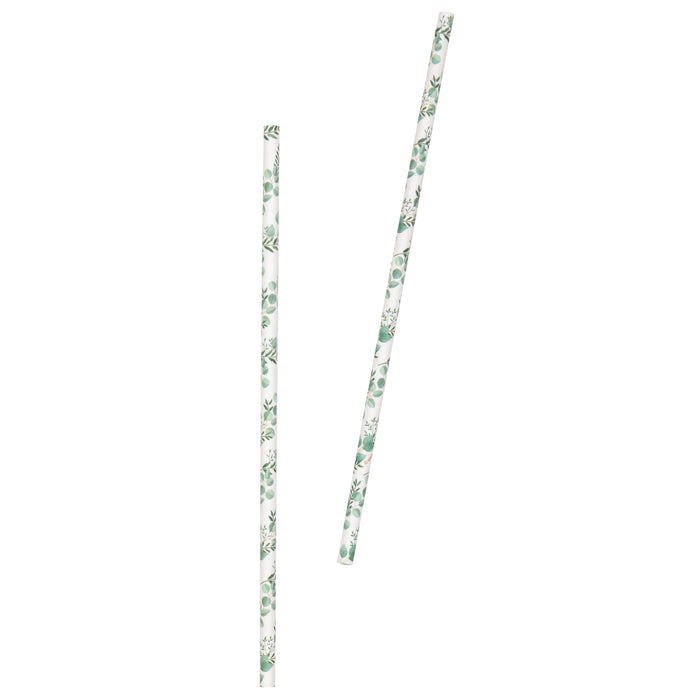 Fresh Greens Botanical Paper Straws | 10ct