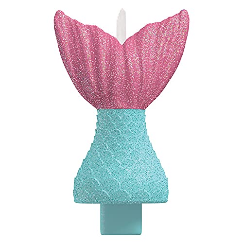 Mermaid's Tail Shaped Candle 4" x 3" | 1 ct