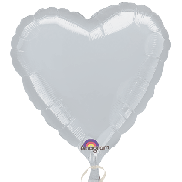 Silver Heart 18" Mylar Balloon | 1ct.