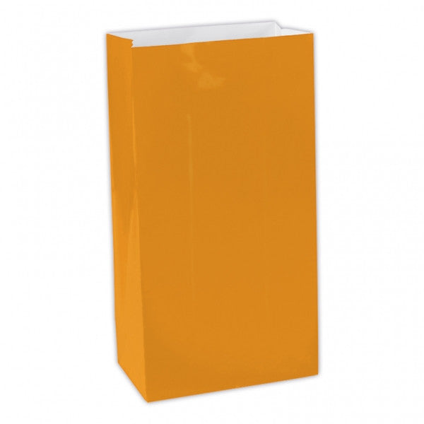 Orange Paper Bag Package | 12ct