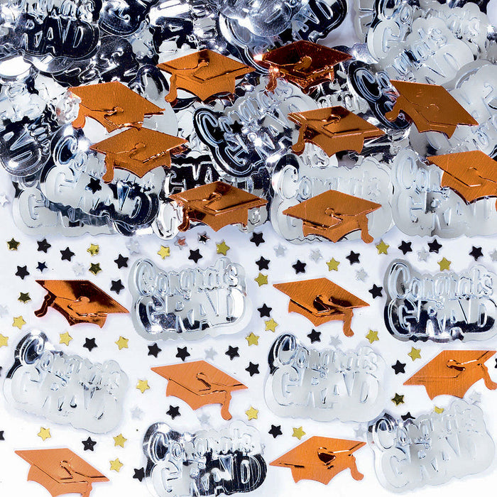 Graduation Metallic Orange Confetti 2.5oz | 1ct