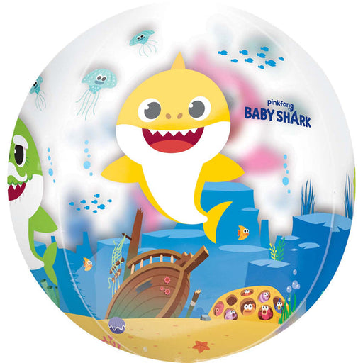 15-inch Baby Shark Clear Orbz Balloons
