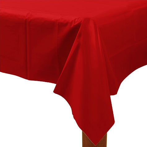 Apple Red Rectangular Table Cover | 1ct, 54" x 108"