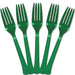 Festive Green Plastic Forks | 20ct
