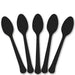 Jet Black Plastic Spoons | 20ct