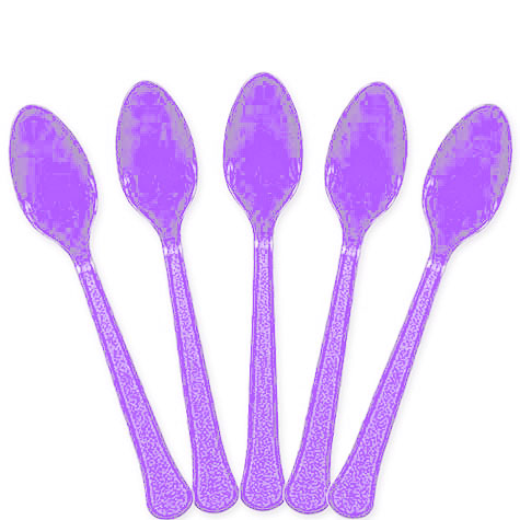 Lavender Plastic Spoons | 20ct