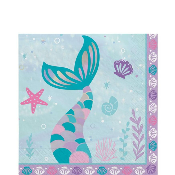 Shimmering Mermaids Lunch Napkins | 16ct