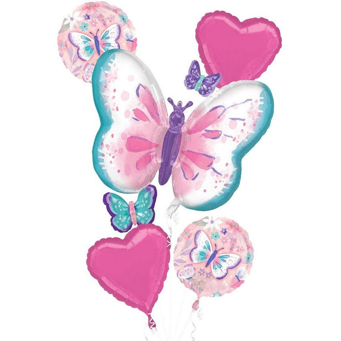 Fluttering Butterflies Foil Balloon Bouquet | 5pc