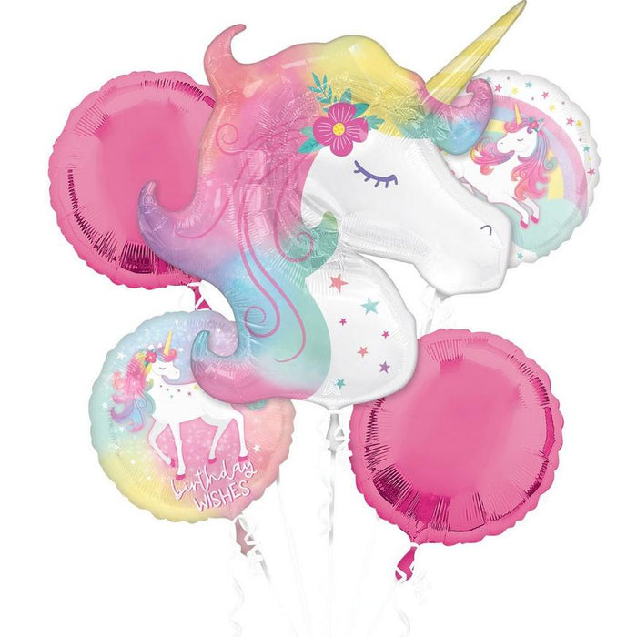 Enchanted Unicorn Foil Balloon Bouquet | 5pc