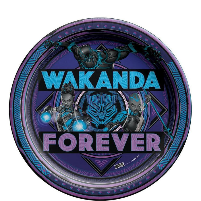Marvel Black Panther Wakanda Forever Paper Plates 9" | 8ct