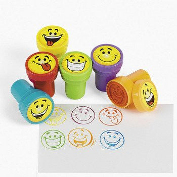 Goofy Smiley Face Stampers | 6 ct