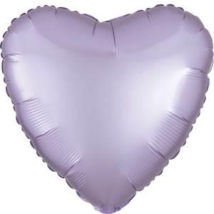 18-inch heart lilac satin mylar balloon