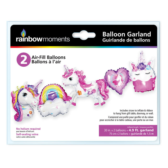 Air filled Unicorn Balloon Garland | 1ct
