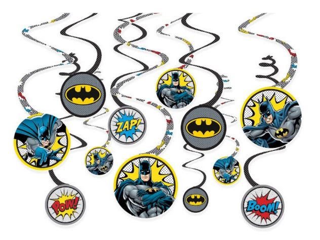 Batman Swirl Decorations | 12ct
