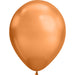 An inflated 11-inch Chrome Copper, Qualatex 11" Latex Balloons.