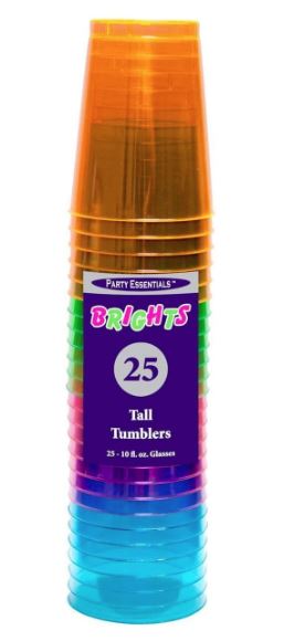 Brights Neon Plastic Tumblers | 25ct
