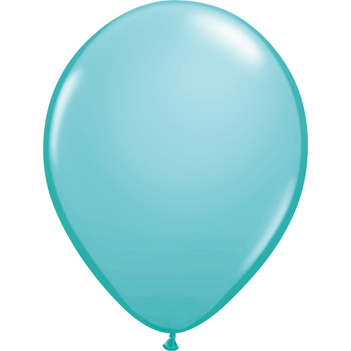 Caribbean Blue, Latex Balloon With Helium and Hi-Float 11'' | 1 ct