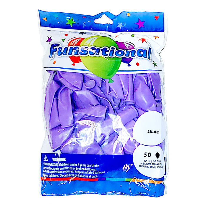 Lilac Funsational 12" Latex Ballons | 50ct