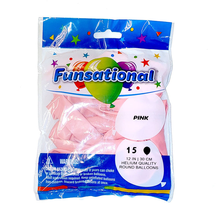Pink Funsational 12" Latex Ballons | 15ct