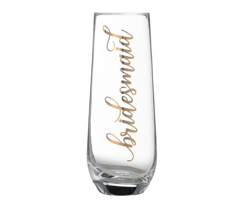 Lillian Rose Gold Bridesmaid Stemless Champagne Glass | 1ct