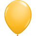 An inflated 11-inch Qualatex Goldenrod Latex Balloon.