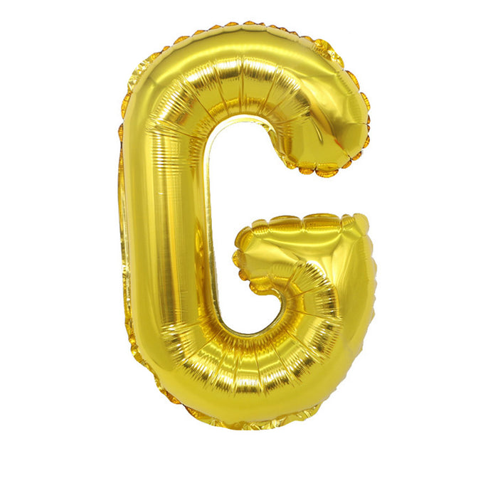 Air Filled Gold Mylar ''G'' Letter Balloon, 16'' | 1 ct