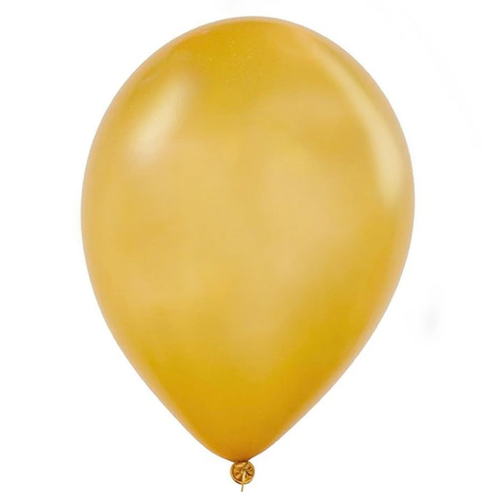 Gold, Latex Balloon With Helium and Hi-Float 11'' | 1 ct