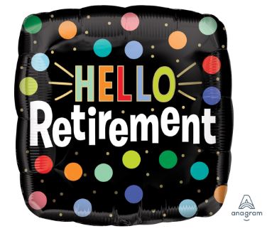 Hello Retirement Mylar Balloon, 18'' | 1 ct