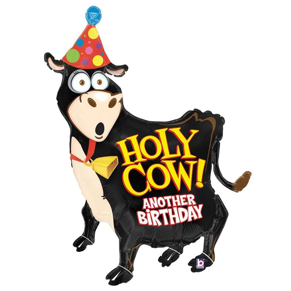 Holy Cow Another Birthday Supershape Foil Balloon 42" | 1ct
