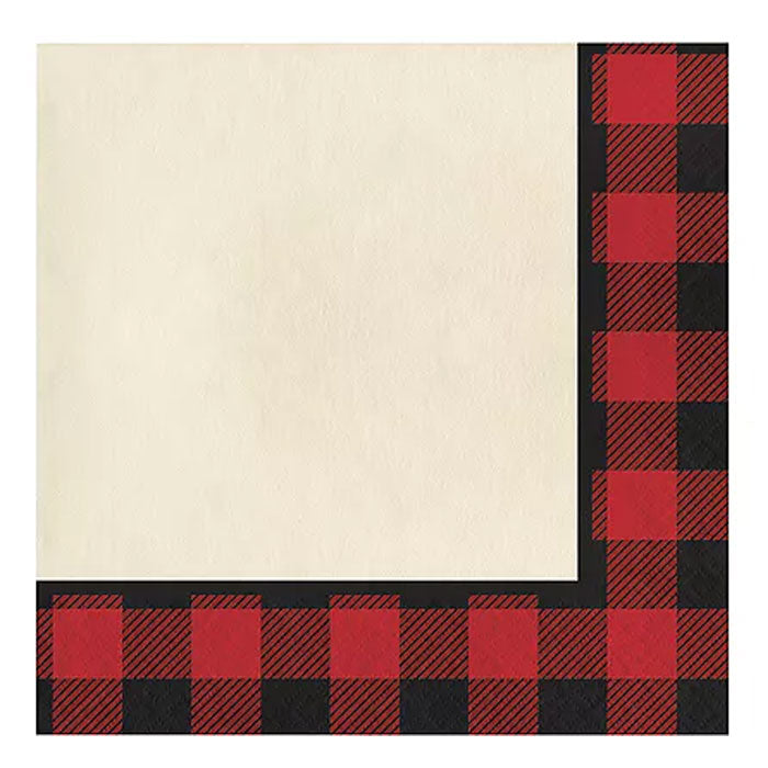 Buffulo Plaid Red Lunch Napkins | 16ct