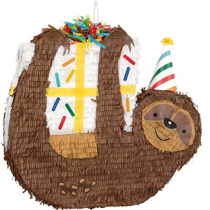 Sloth Shaped Drum Piñata | 1ct