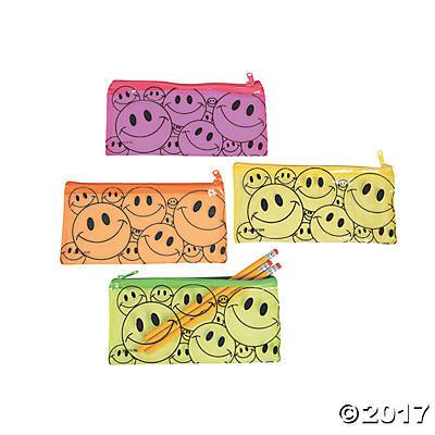 Smiley Face Pencil Cases | 12 ct