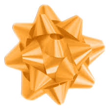 Star Bow, Orange 3.5" | 1 ct