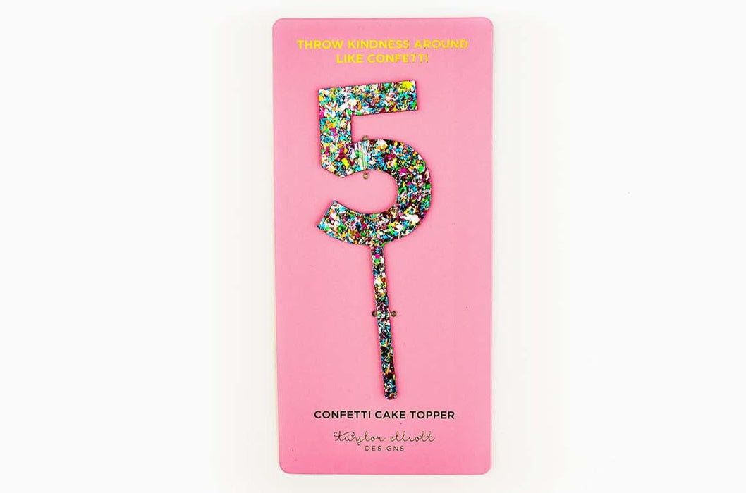 Colorful Confetti Cake Topper #5 | 1ct