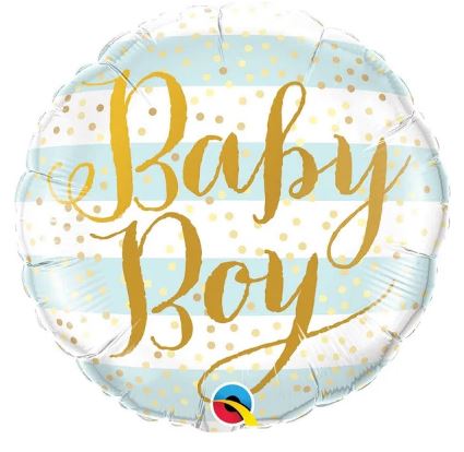 Baby Boy Blue Stripes Mylar Balloon 18" | 1ct