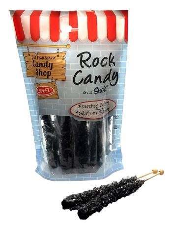 ESPEEZ Rock Candy On A Stick Black-Black Cherry | 8pcs