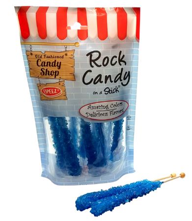 ESPEEZ Rock Candy On A Stick Blue-Blue Raspberry | 8pcs