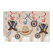 Cowboy swirl decorations | 12ct