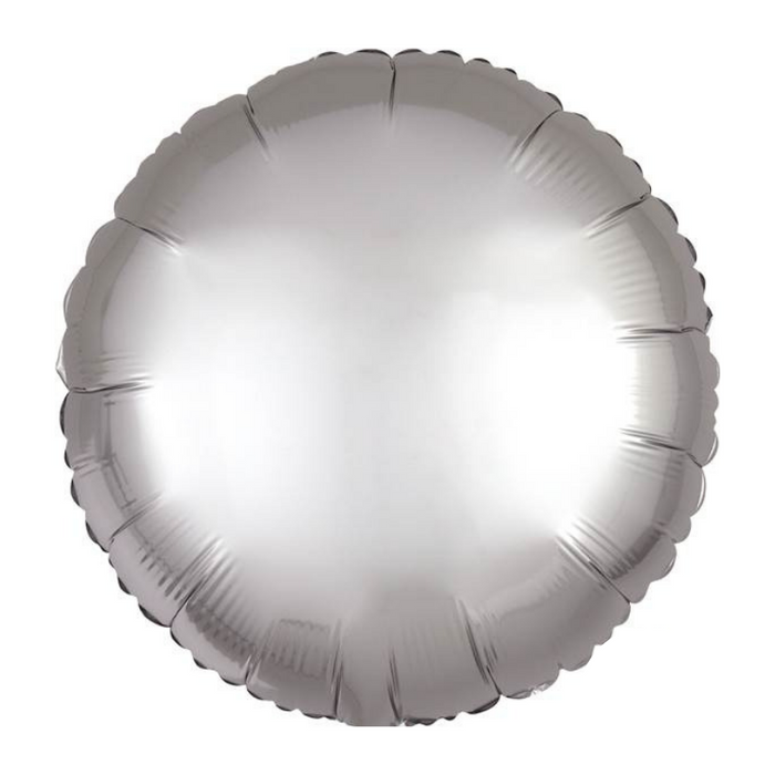 Platinum Satin Round Balloon, 18'' | 1 ct