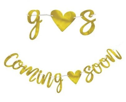 Gold Coming Soon Letter Banner | 12ft