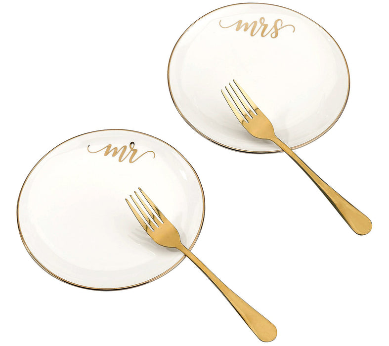 Lillian Rose Mr & Mrs Plate/Fork Set | 1 ct