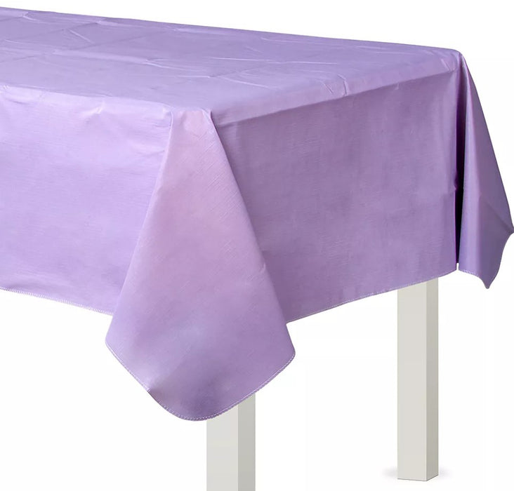 Lavender Flannel Backed Vinyl Table Cover 52"x90" | 1ct
