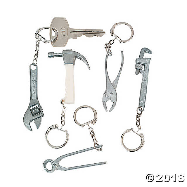 Metal Tool Key Chains | 12ct