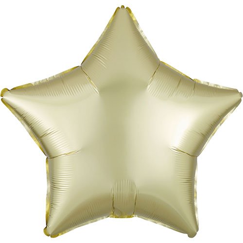 Pastel Satin Yellow Star Mylar Balloon 18"  | 1 ct