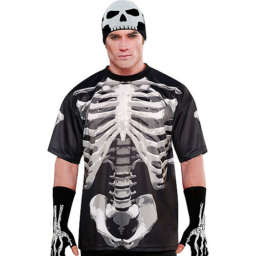 Black and Bone Skeleton T-shirt Adult XL | 1ct
