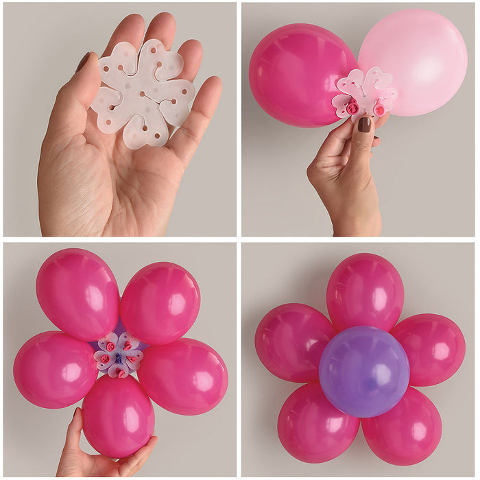 Flower Shaped Balloon Holder 2.5" | 4ct