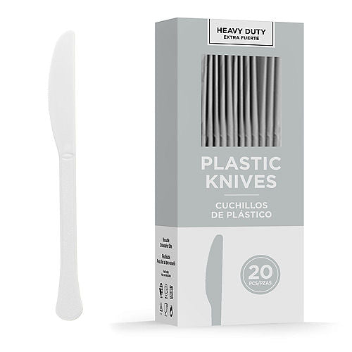 Silver Heavy Duty Plastic Knives | 20ct