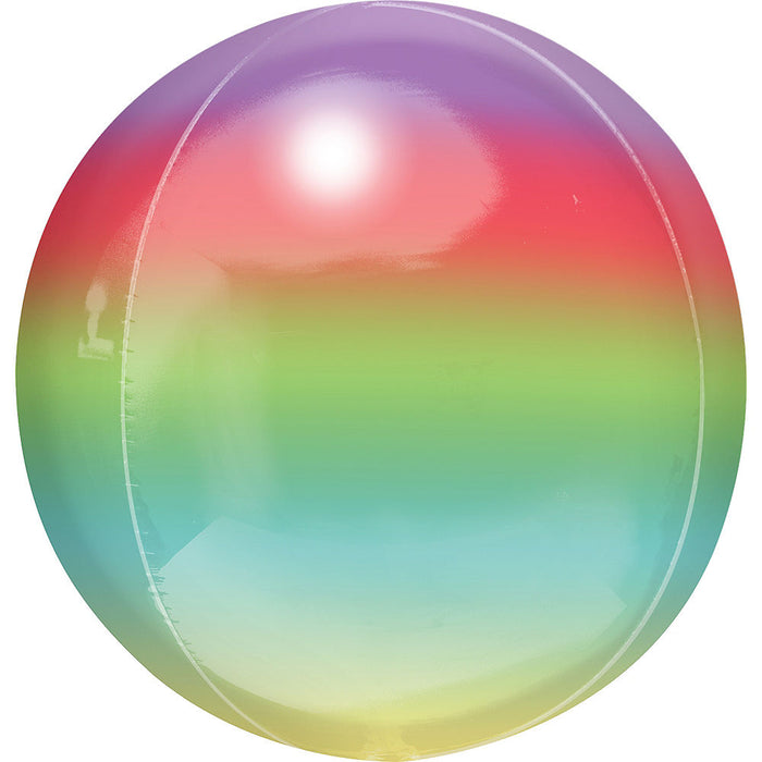 Rainbow Ombre Orbz Balloon 15" | 1ct