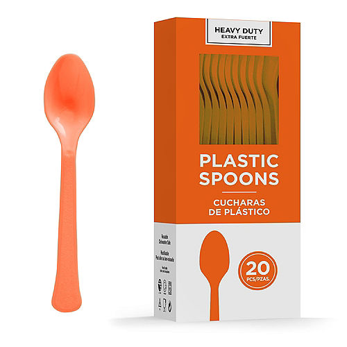 Orange Peel Heavy Duty Plastic Spoons | 20ct