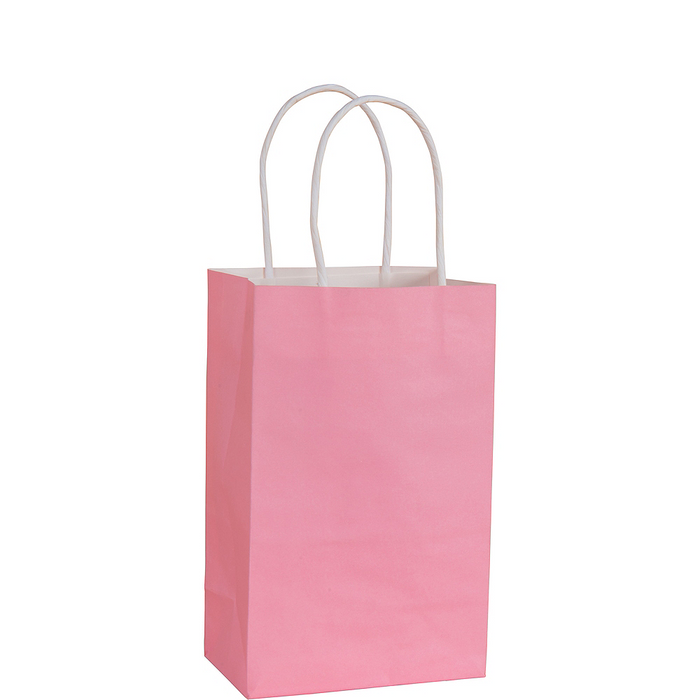 New Pink Small Paper Gift Bag, 8'' | 1 ct